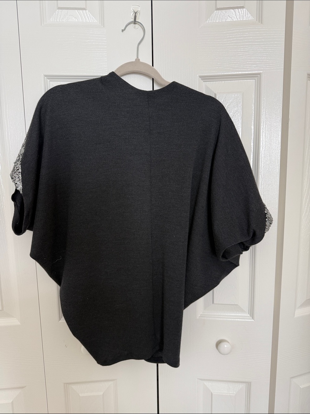 Black Dolman Sleeve Tunic Top - Lightweight Knit